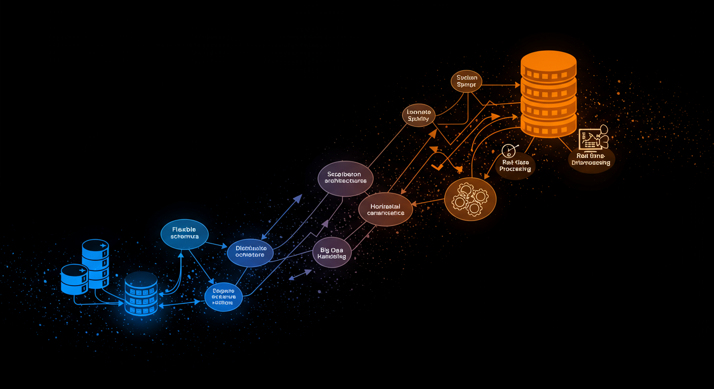 Abstract representation of NoSQL database benefits